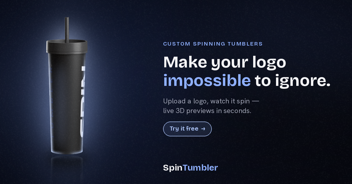 SpinTumbler launches made-to-order custom spinning logo tumblers